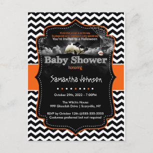 Personalized Halloween Invitation Postcard