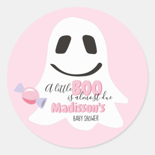 Personalized Halloween Little Boo Sticker