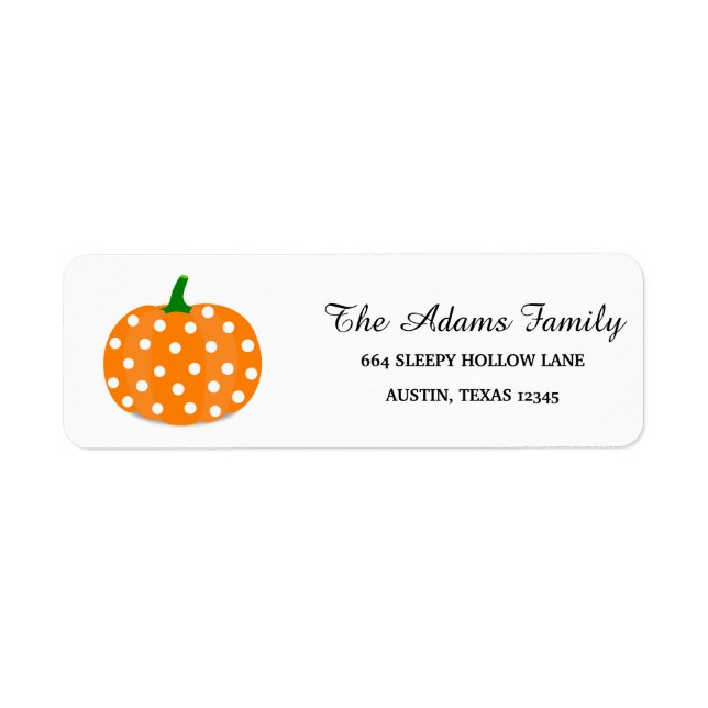 Personalized Halloween Little Pumpkin Label (Front)