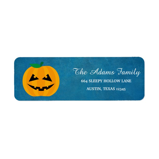 Personalized Halloween Little Pumpkin Label (Front)