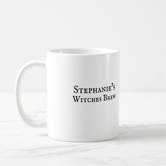 Personalized Halloween Mug Your Name+Witches Brew  (Left)