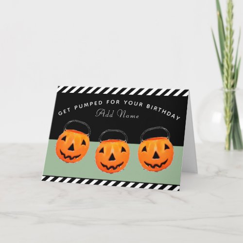 Personalized Halloween October Birthday Card