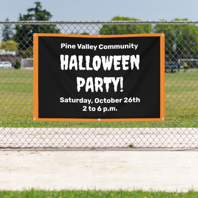 Personalized Halloween Party Banner (Insitu)
