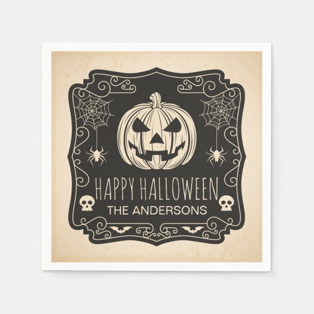 Personalized Halloween Party | Napkin (Front)