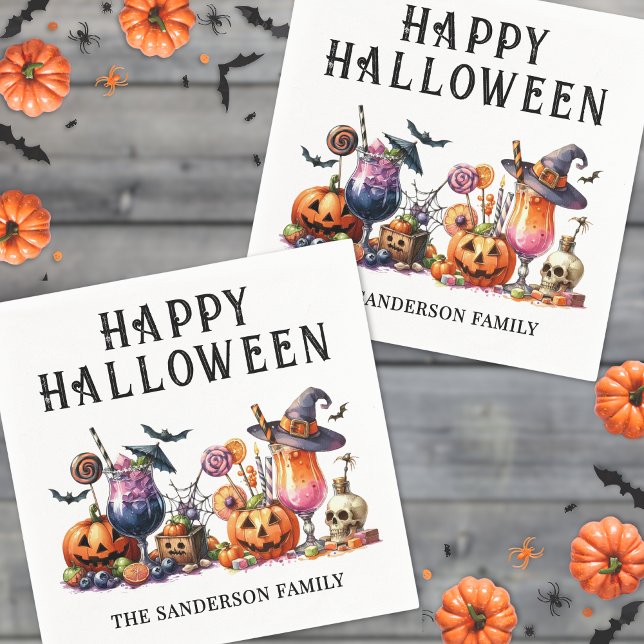 Personalized Halloween Party Napkins (Personalized Halloween Party Napkins)