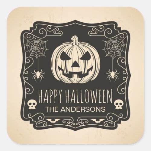 Personalized Halloween Party  Sticker Seal