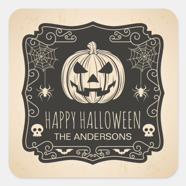 Personalized Halloween Party | Sticker Seal (Front)