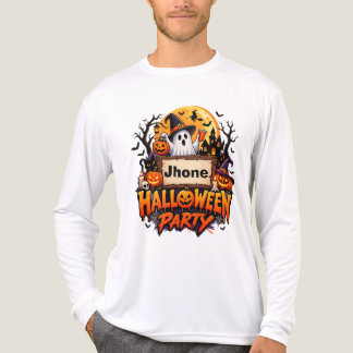 Personalized Halloween Party T-Shirt | Custom Name Tri-Blend Shirt