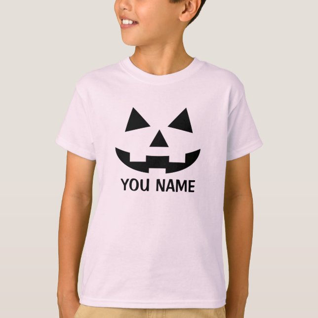 Personalized Halloween  Pumpkin Jack o Lantern  T-Shirt (Front)