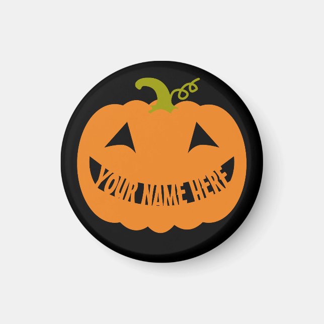 Personalized Halloween Pumpkin Magnet (Front)