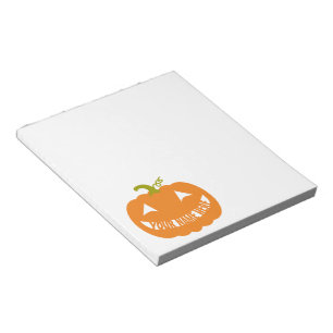 Personalized Halloween Pumpkin Notepad