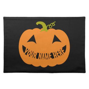 Personalized Halloween Pumpkin Placemat