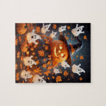 Personalized Halloween Puzzle – Ghosts, Pumpkins 