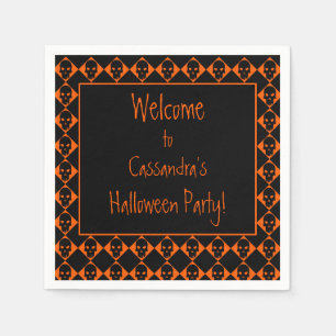 Personalized Halloween Skulls Napkins