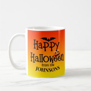 Personalized Halloween Stickers: Add Family Name Coffee Mug
