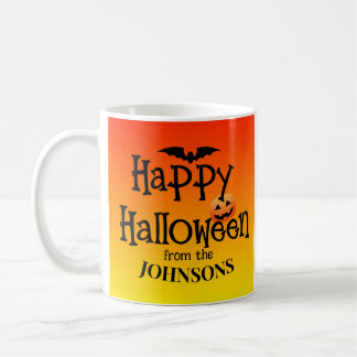Personalized Halloween Stickers: Add Family Name  Coffee Mug
