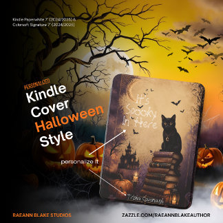 Personalized Halloween Style Book Lovers Kindle Cover