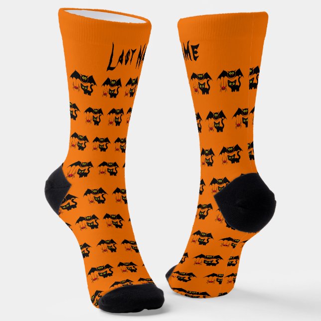 Personalized Halloween Theme Socks (Angled)