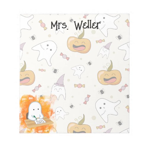 Personalized Halloween Themed Ghost  Notepad