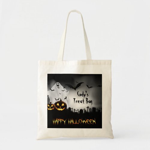 Personalized Halloween Tote Bag