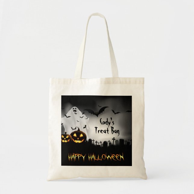 Personalized Halloween Tote Bag (Front)