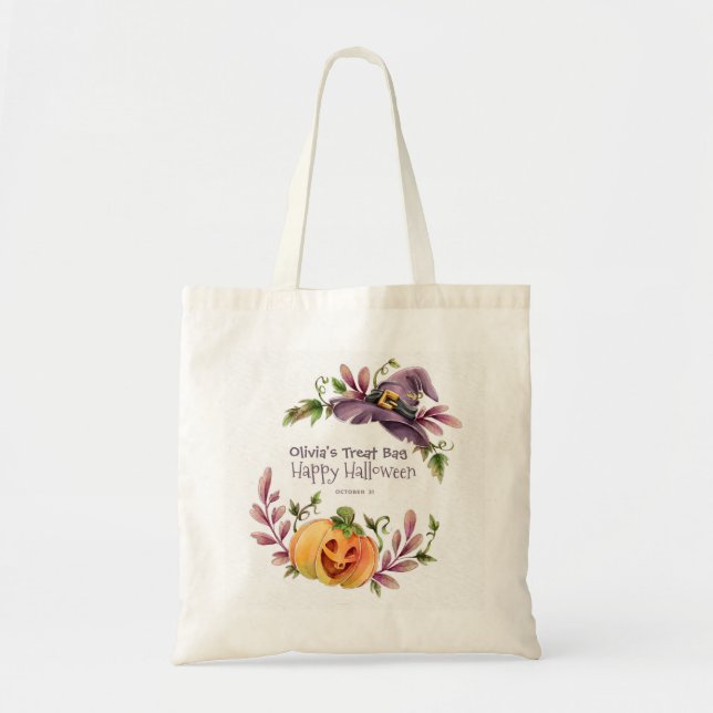 Personalized Halloween Tote Bag (Front)