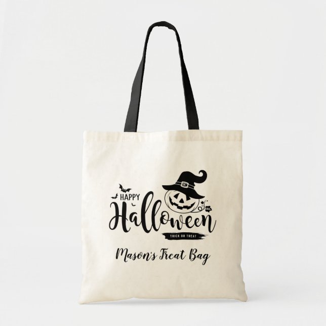Personalized Halloween Tote Bag (Front)