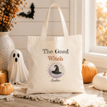 Personalized Halloween Tote Bag – The Good Witch