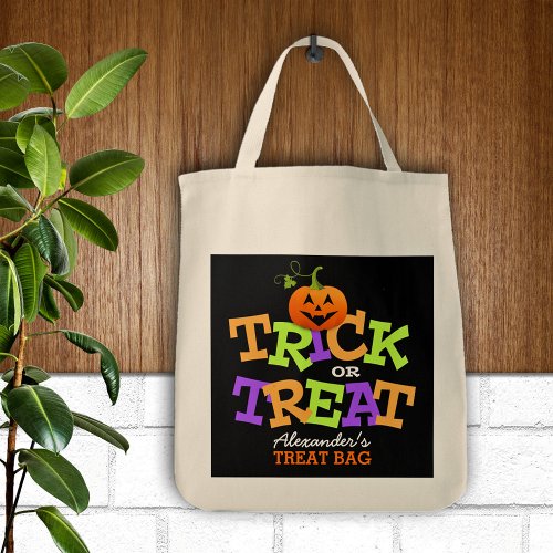 Personalized Halloween Trick or Treat Bag