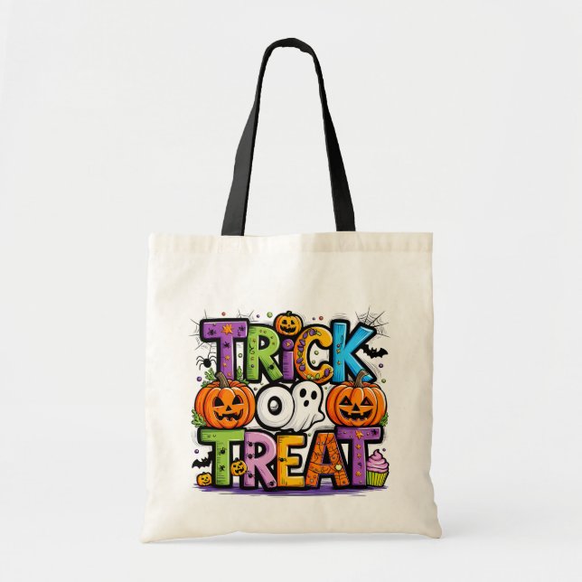 Personalized Halloween Trick or Treat Bag  (Front)