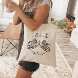 Personalized Halloween Wedding Till Death Tote Bag<br><div class="desc">This is a "till death" tote bag featuring an edgy font combination and gothic inspired skeleton hands. All font colors are editable, but the words "till death" cannot be typed with. // For matching items, please visit the "MRS." collection in the By Nicole Designs Zazzle store. * If you like...</div>
