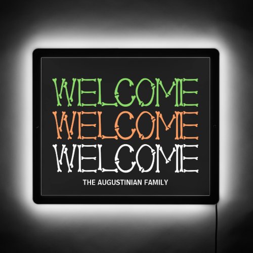 Personalized Halloween WELCOME  LED Sign