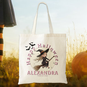 Personalized Halloween Witch Candy Tote Bag