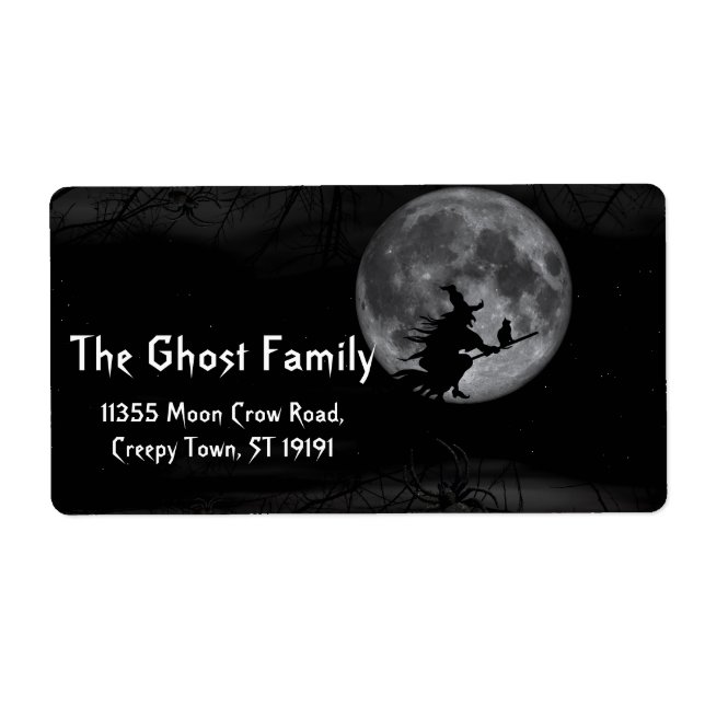 Personalized Halloween Witch  Label (Front)