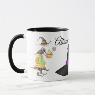 Personalized Halloween witch Mug