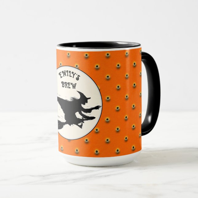 Personalized Halloween Witch Mug (Front Right)
