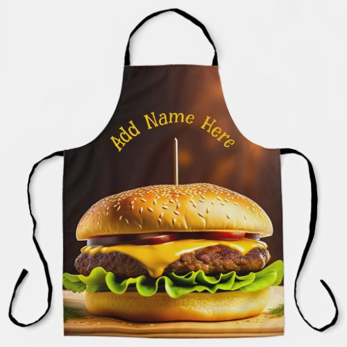 Personalized Hamburger Design Apron