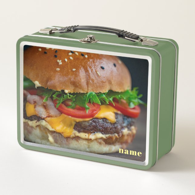 Personalized Hamburger Photo Lunch Box (Front)