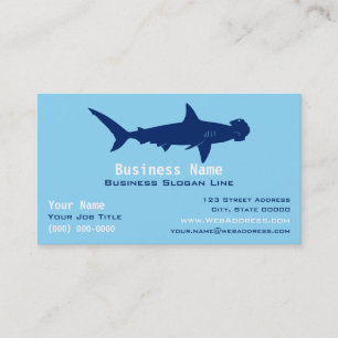 Personalized Hammerhead Shark Ocean / Marine Business Card