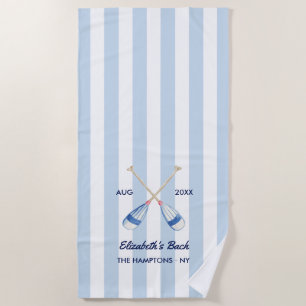 Personalized Hamptons Bachelorette Beach Towel