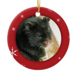 Personalized Hamster/Pet Photo Holiday Ceramic Ornament