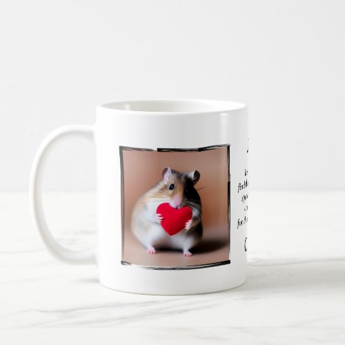 Personalized Hamster With Names Valentines Design Coffee Mug