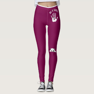 Personalized Hand Cat Pet Wine White Stripes Gift Leggings