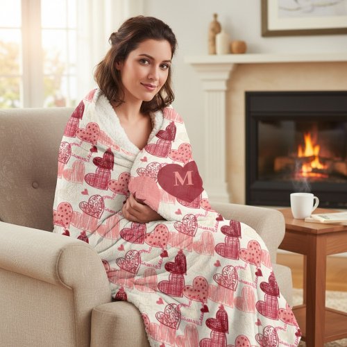 Personalized Hand Drawn Hearts Pattern