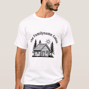 Personalized Hand-Drawn Log Cabin T-Shirt