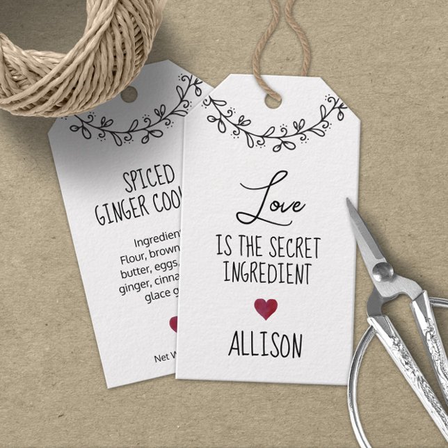 Personalized Hand Lettered Homemade Treat  Gift Tags (Creator Uploaded)