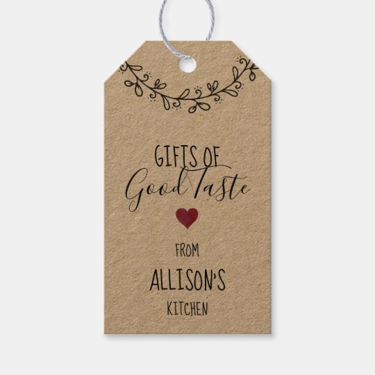 Personalized Hand Lettered Homemade Treat Kraft Gift Tags
