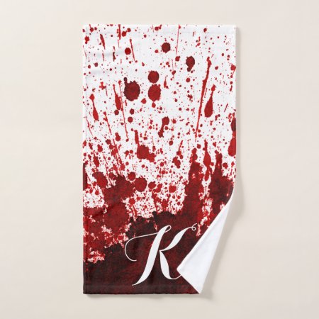 Personalized Hand Towel Blood Splatter Vampire Got