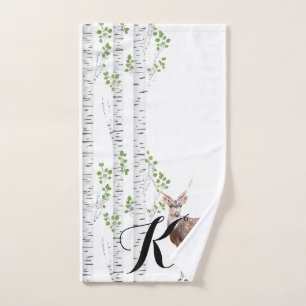 Personalized Hand Towel Deer Doe Buck Woodland Hun