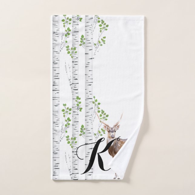 Personalized Hand Towel Deer Doe Buck Woodland Hun (Hand Towel)